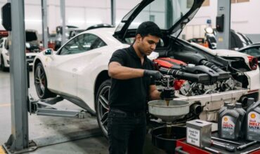 Ferrari-engine-oil-replacement